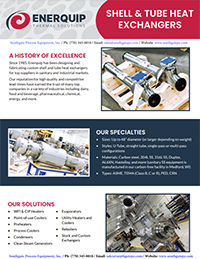 Enerquip Custom Shell and Tube Heat Exchangers brochure cover