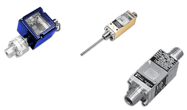 ITT Neo-Dyn Process Control Pressure Switches, Vacuum Switches, Temperature Switches, and Hazardous Area Switches.
