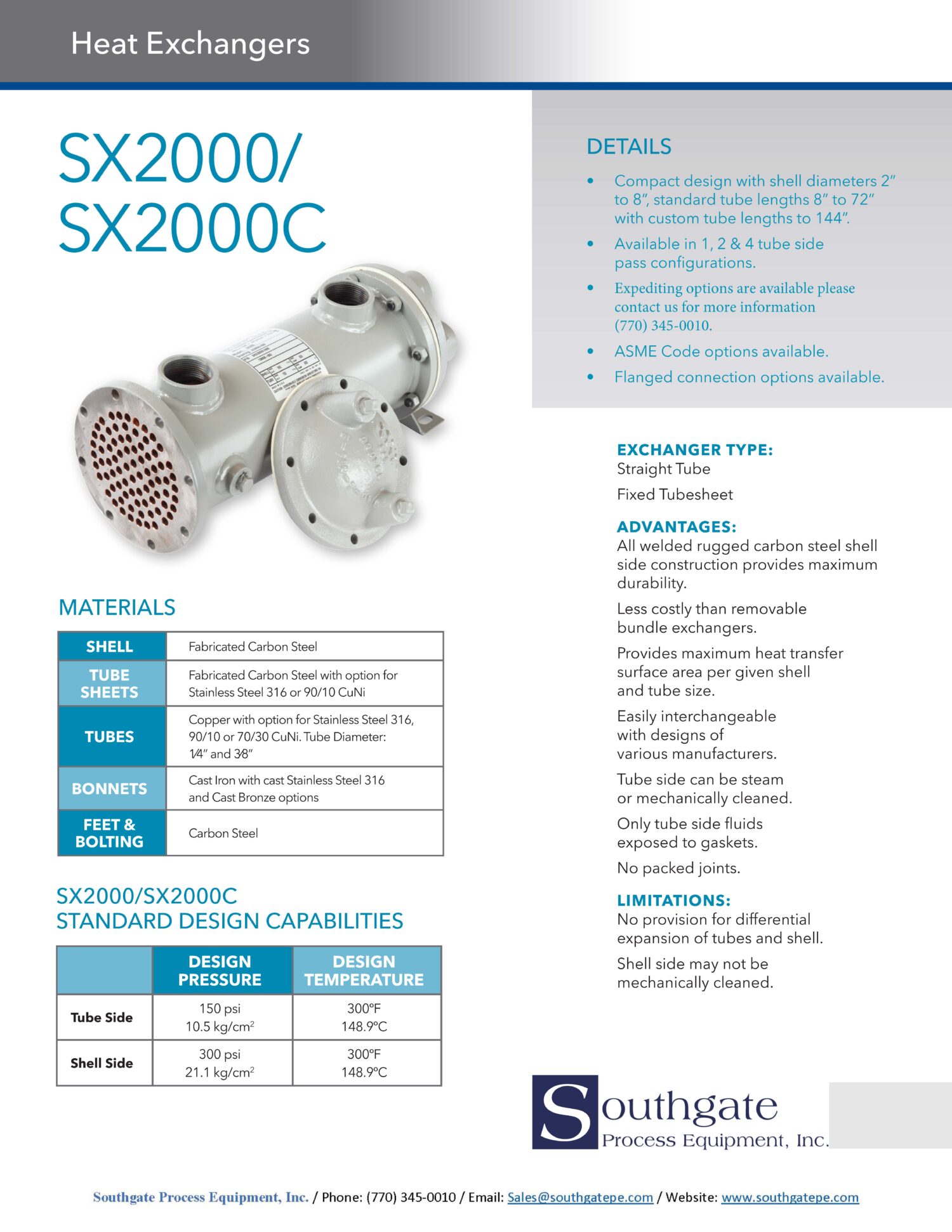 Standard Xchange Heat Exchangers, a Xylem Brand Southgate Process